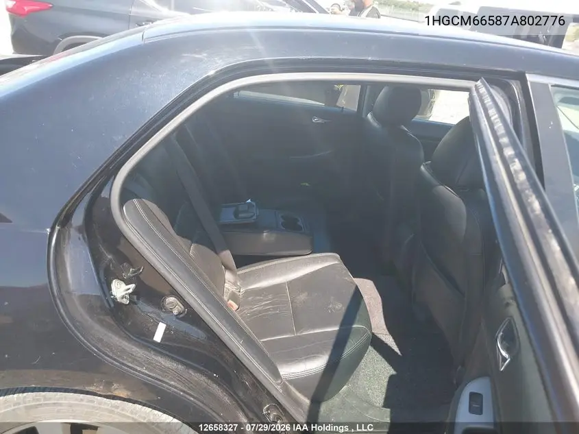 2007 HONDA ACCORD VIN 1HGCM66587A802776 — фото 8