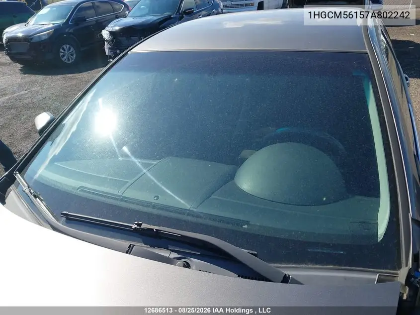 2007 HONDA ACCORD VIN 1HGCM56157A802242 — фото 17