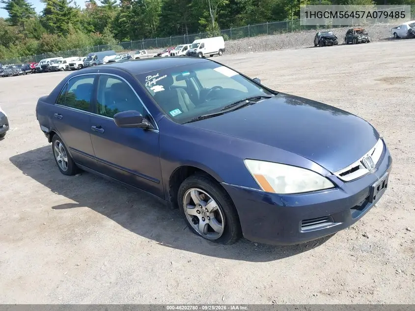 HONDA ACCORD 2007, VIN 1HGCM56457A079485