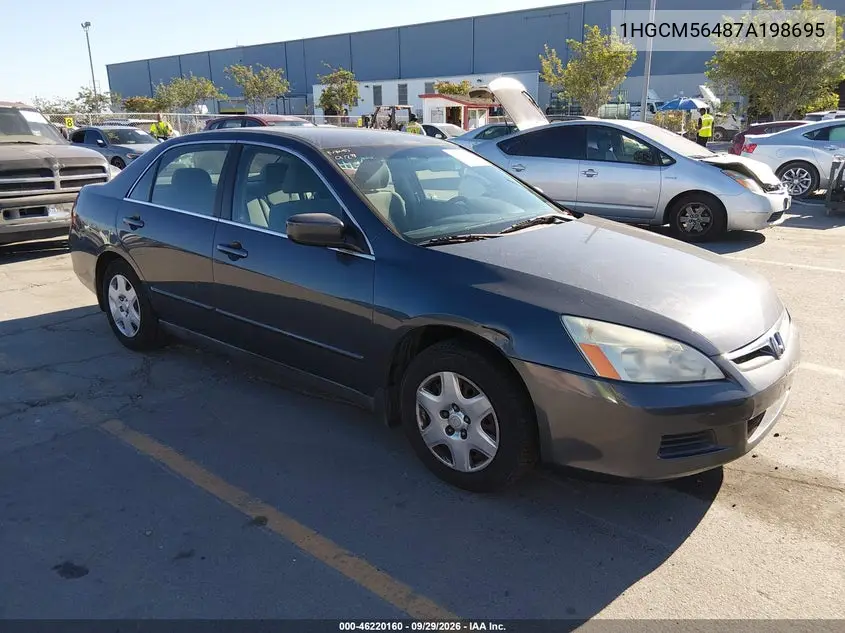 HONDA ACCORD 2007, VIN 1HGCM56487A198695