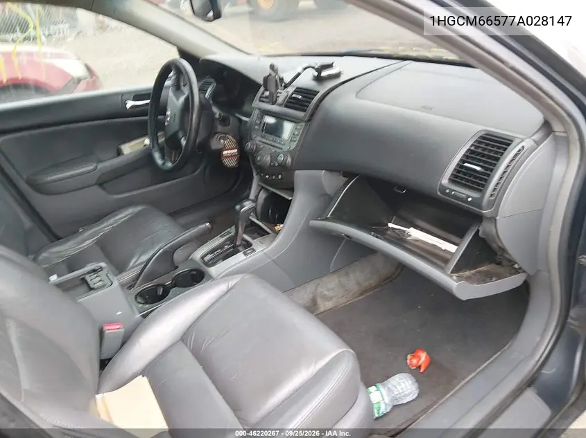 2007 HONDA ACCORD VIN 1HGCM66577A028147 — фото 5