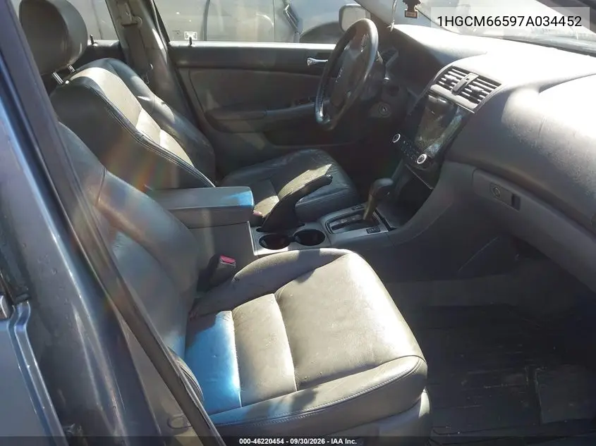2007 HONDA ACCORD VIN 1HGCM66597A034452 — фото 5