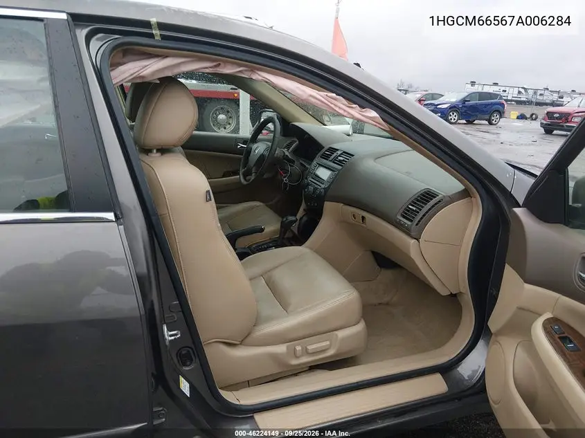 2007 HONDA ACCORD VIN 1HGCM66567A006284 — фото 5