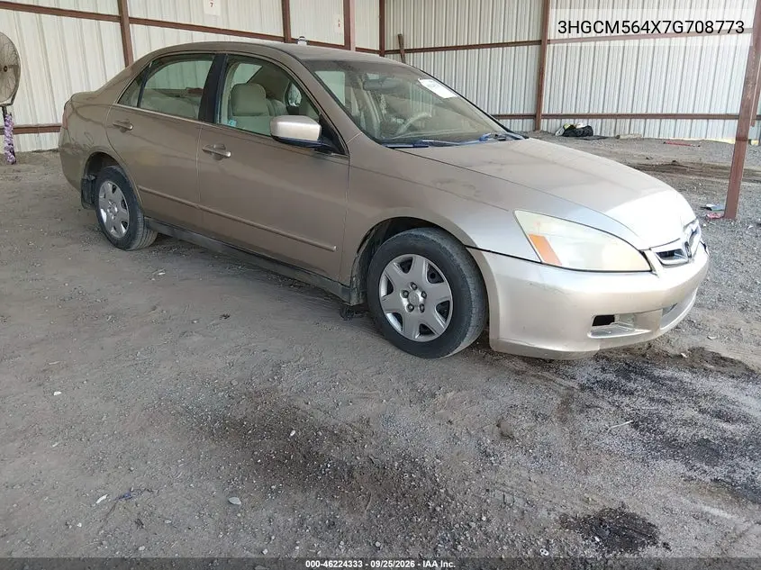 HONDA ACCORD 2007, VIN 3HGCM564X7G708773