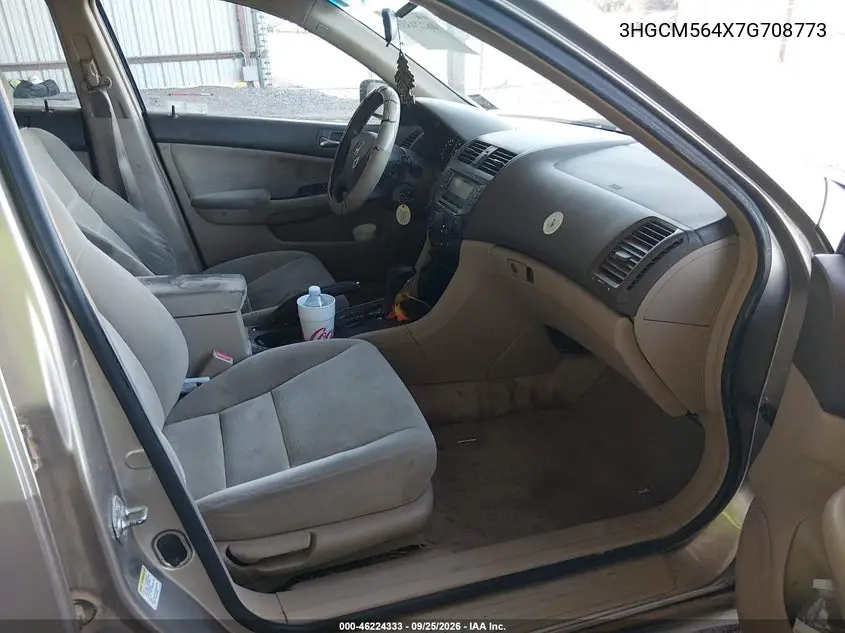 2007 HONDA ACCORD VIN 3HGCM564X7G708773 — фото 5