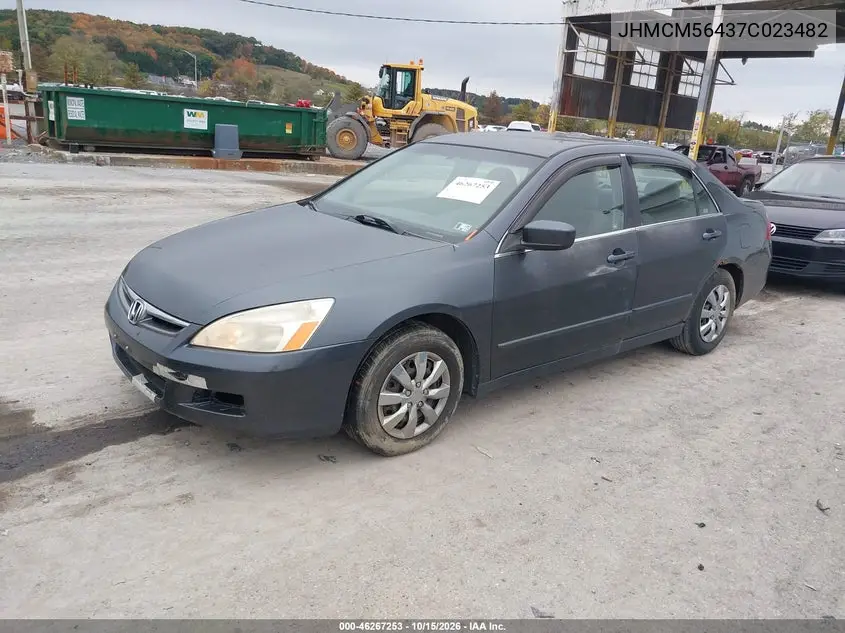 2007 HONDA ACCORD VIN JHMCM56437C023482 — фото 2