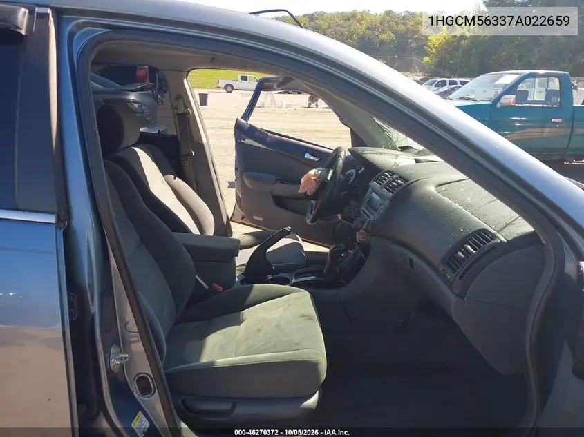 2007 HONDA ACCORD VIN 1HGCM56337A022659 — фото 5