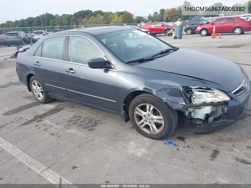 HONDA ACCORD 2007, VIN 1HGCM56867A005382