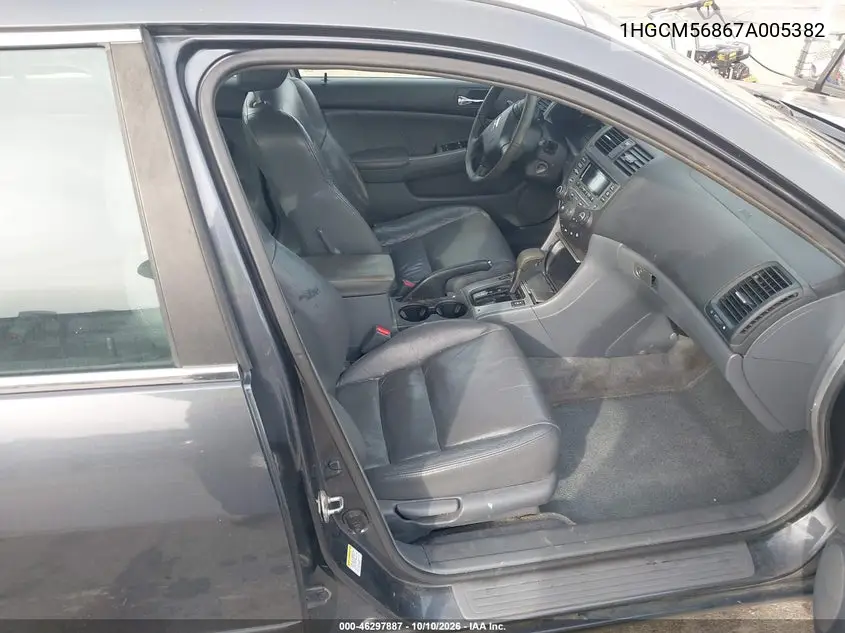 2007 HONDA ACCORD VIN 1HGCM56867A005382 — фото 5