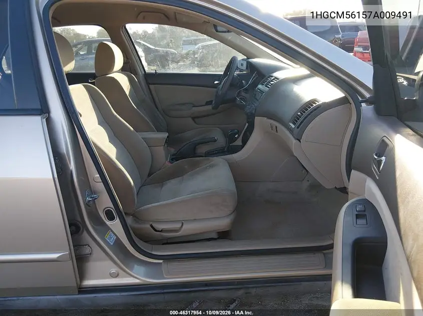 2007 HONDA ACCORD VIN 1HGCM56157A009491 — фото 5
