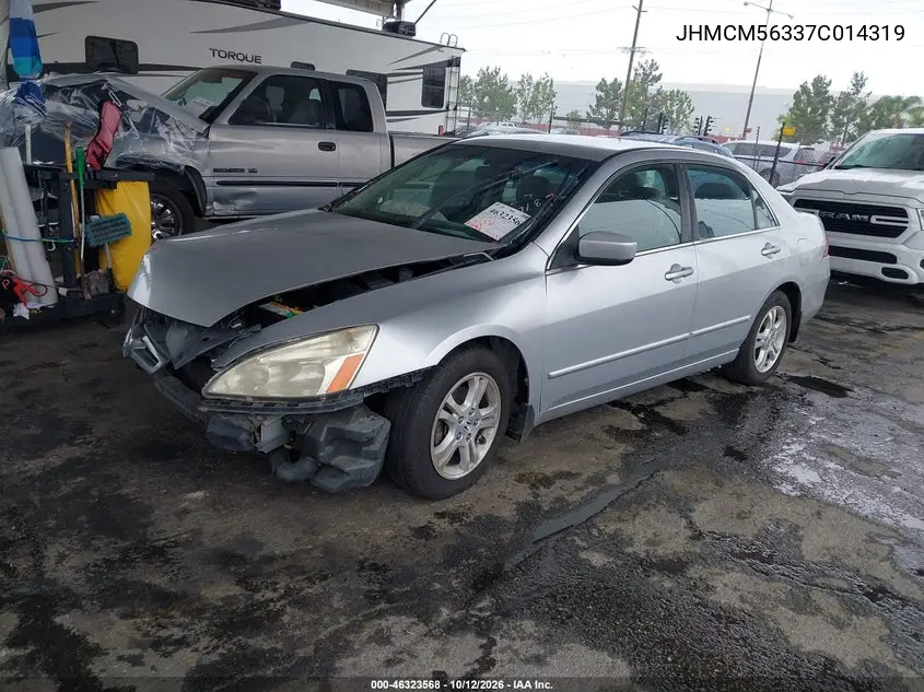 2007 HONDA ACCORD VIN JHMCM56337C014319 — фото 2