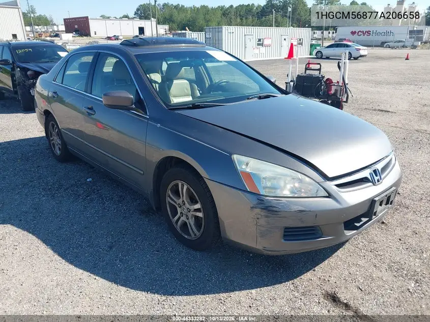 HONDA ACCORD 2007, VIN 1HGCM56877A206658