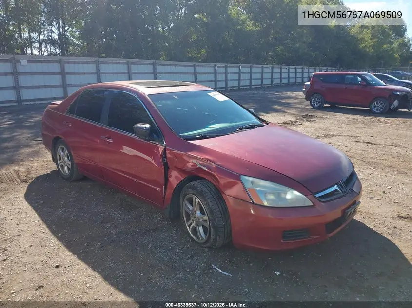 HONDA ACCORD 2007, VIN 1HGCM56767A069509