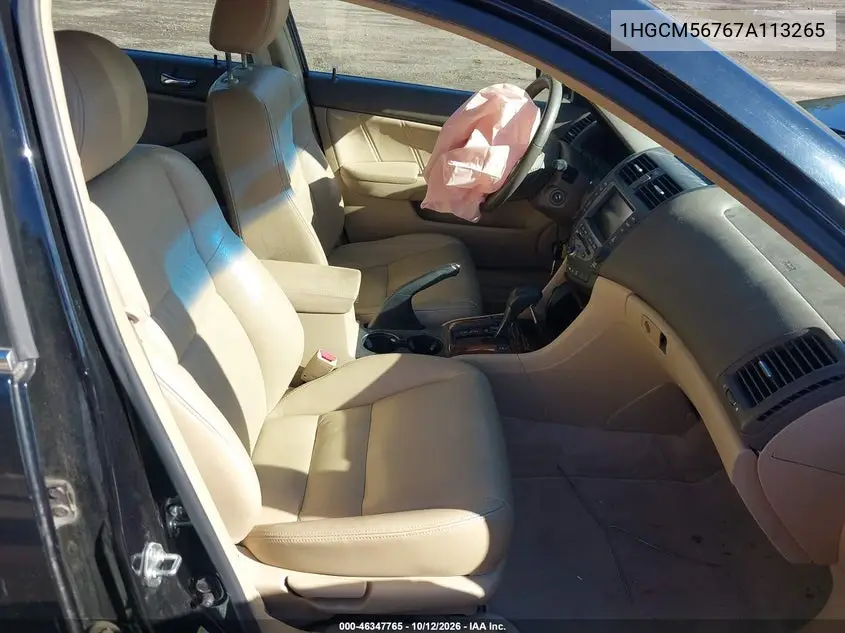 2007 HONDA ACCORD VIN 1HGCM56767A113265 — фото 5