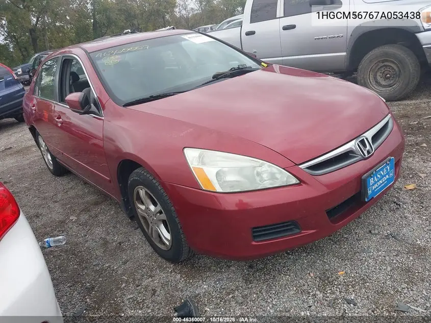 HONDA ACCORD 2007, VIN 1HGCM56767A053438