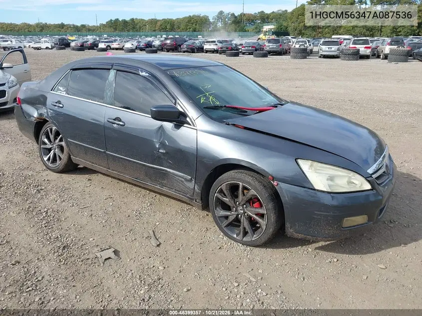 HONDA ACCORD 2007, VIN 1HGCM56347A087536