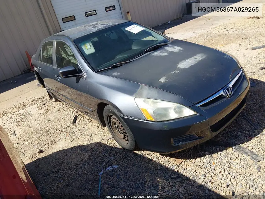 HONDA ACCORD 2007, VIN 1HGCM56367A029265