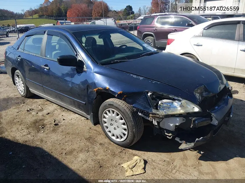 HONDA ACCORD 2007, VIN 1HGCM55187A026559