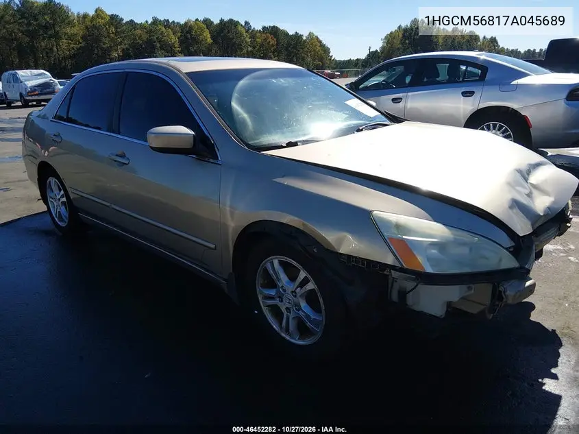 HONDA ACCORD 2007, VIN 1HGCM56817A045689