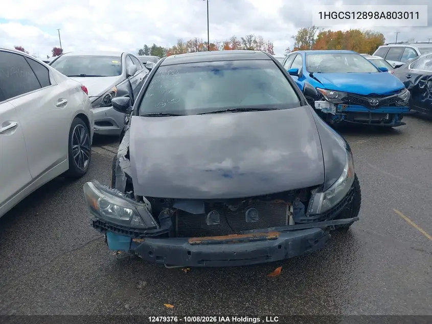 2008 HONDA ACCORD VIN 1HGCS12898A803011 — фото 12