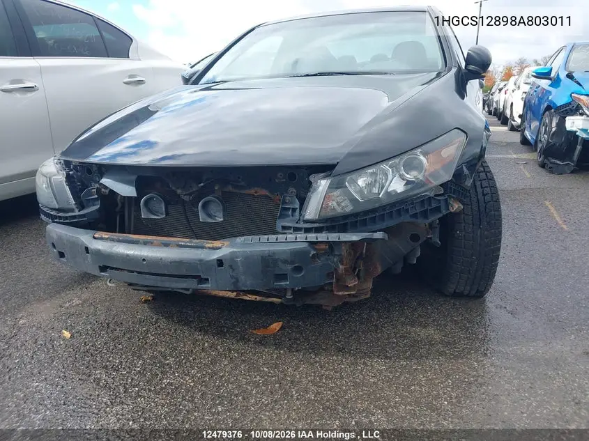 2008 HONDA ACCORD VIN 1HGCS12898A803011 — фото 6