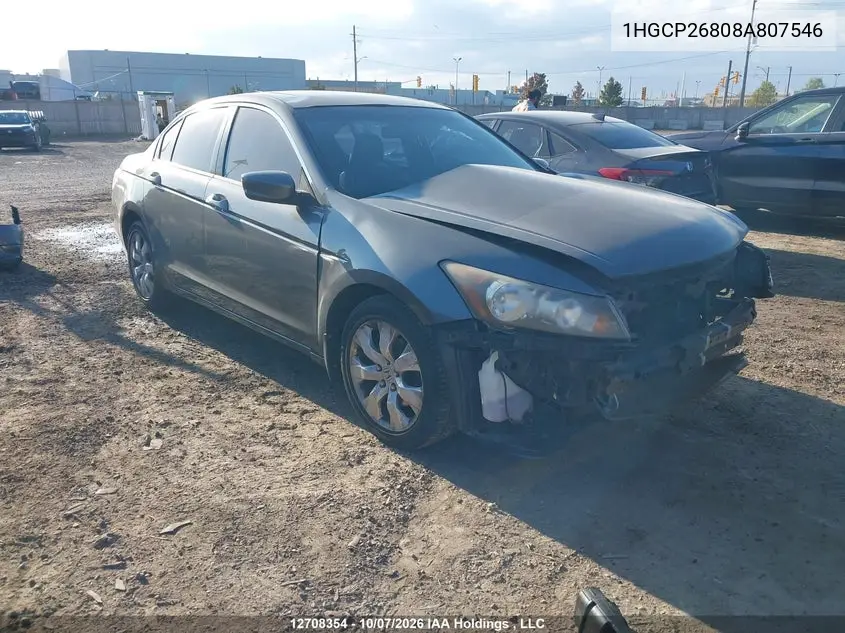 HONDA ACCORD 2008, VIN 1HGCP26808A807546