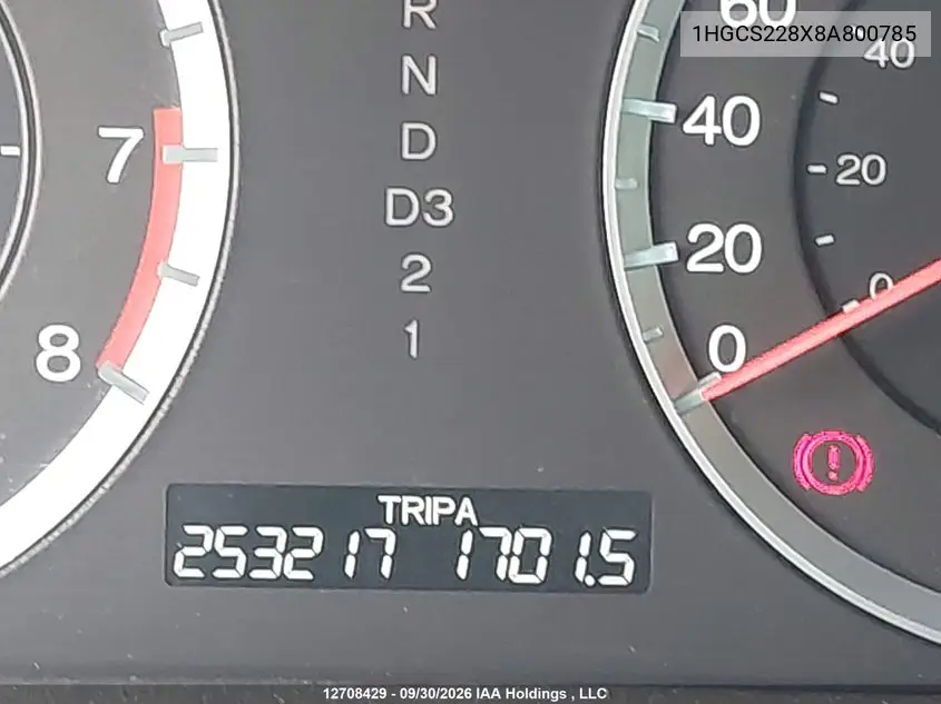 2008 HONDA ACCORD VIN 1HGCS228X8A800785 — фото 16