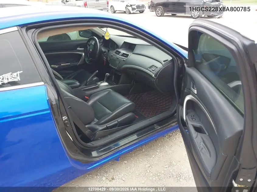 2008 HONDA ACCORD VIN 1HGCS228X8A800785 — фото 5