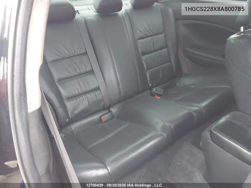 2008 HONDA ACCORD VIN 1HGCS228X8A800785 — фото 8