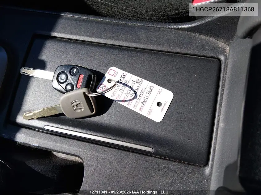 2008 HONDA ACCORD VIN 1HGCP26718A811368 — фото 11