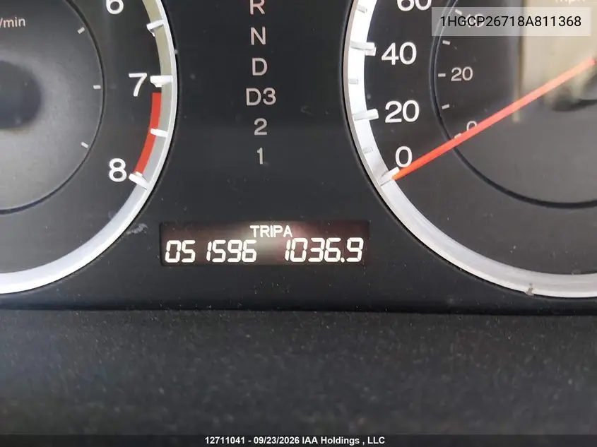 2008 HONDA ACCORD VIN 1HGCP26718A811368 — фото 15