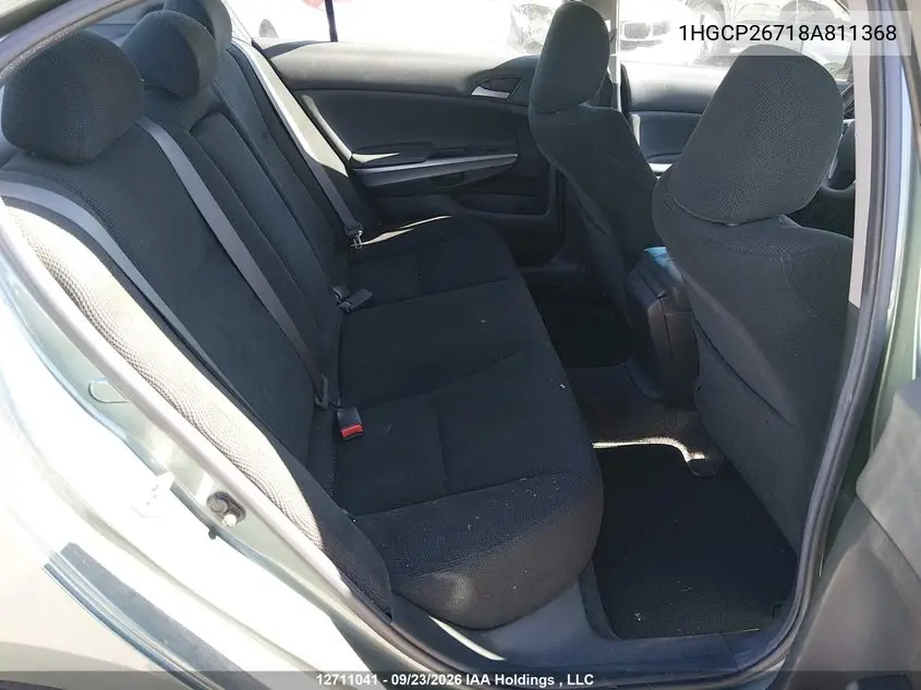 2008 HONDA ACCORD VIN 1HGCP26718A811368 — фото 8