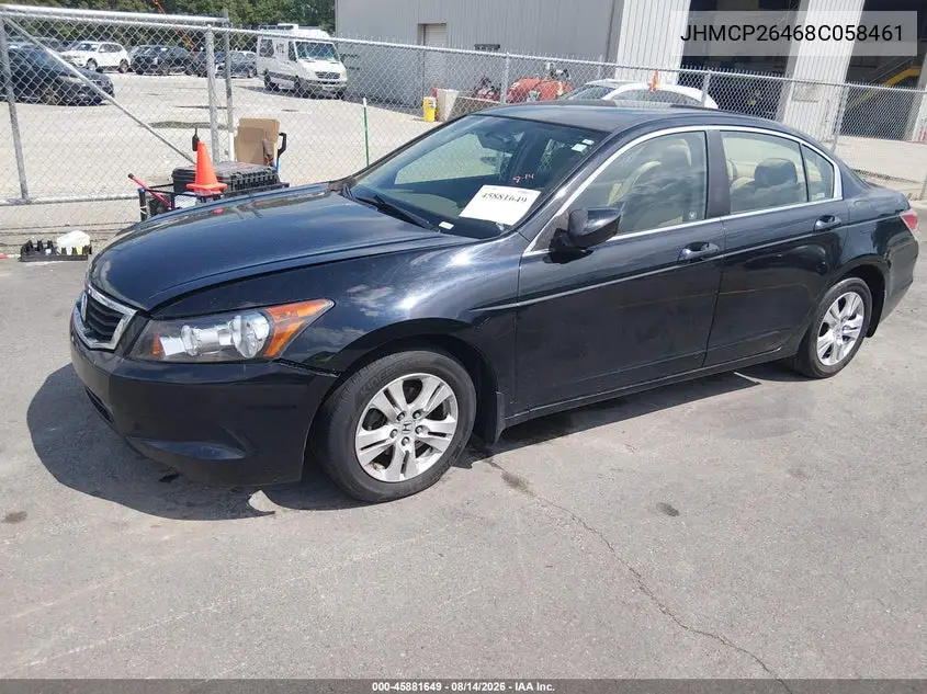 2008 HONDA ACCORD VIN JHMCP26468C058461 — фото 2
