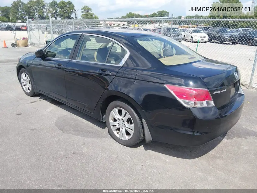 2008 HONDA ACCORD VIN JHMCP26468C058461 — фото 3