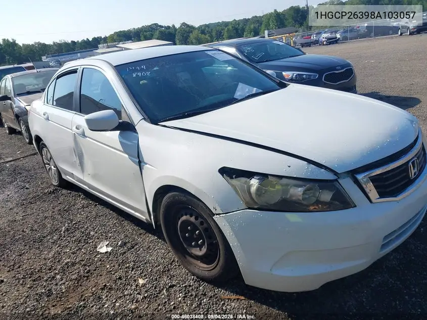 HONDA ACCORD 2008, VIN 1HGCP26398A103057