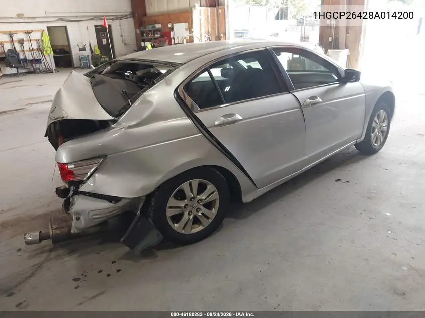 2008 HONDA ACCORD VIN 1HGCP26428A014200 — фото 4