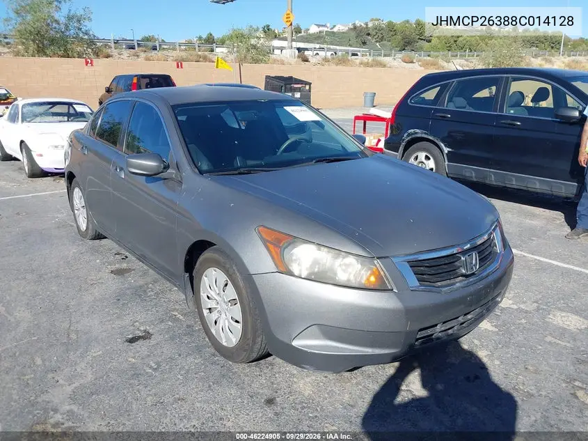 HONDA ACCORD 2008, VIN JHMCP26388C014128