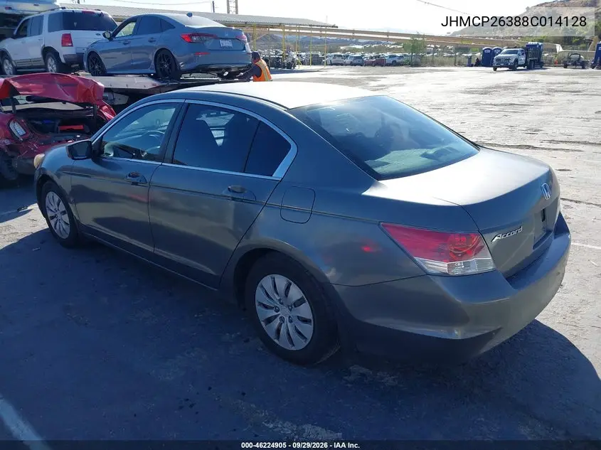 2008 HONDA ACCORD VIN JHMCP26388C014128 — фото 3