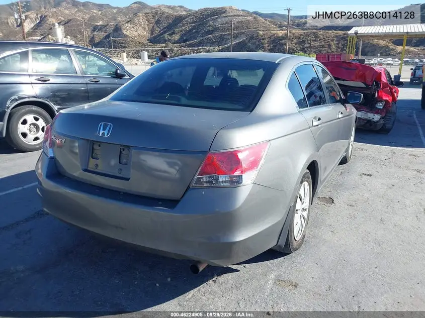 2008 HONDA ACCORD VIN JHMCP26388C014128 — фото 4