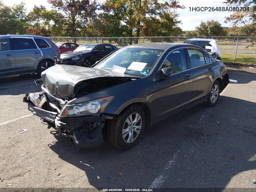 2008 HONDA ACCORD VIN 1HGCP26488A080704 — фото 2
