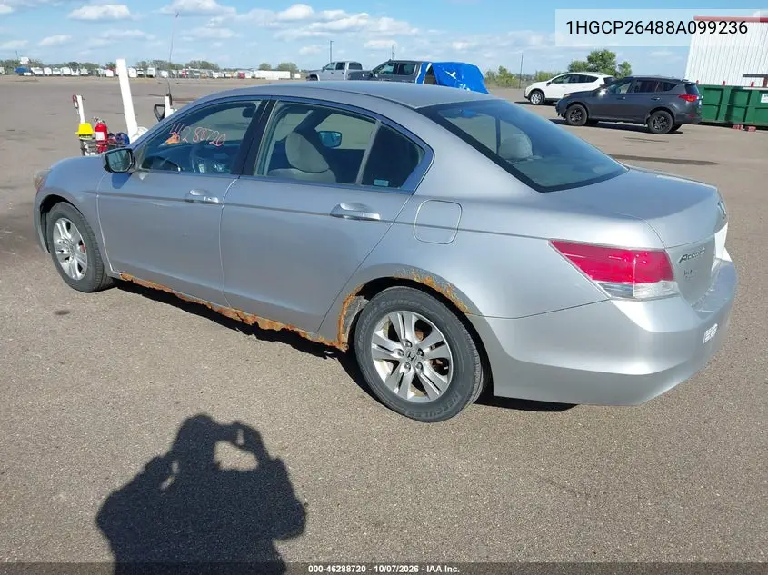 2008 HONDA ACCORD VIN 1HGCP26488A099236 — фото 3