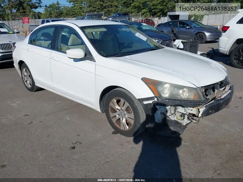HONDA ACCORD 2008, VIN 1HGCP26488A138357
