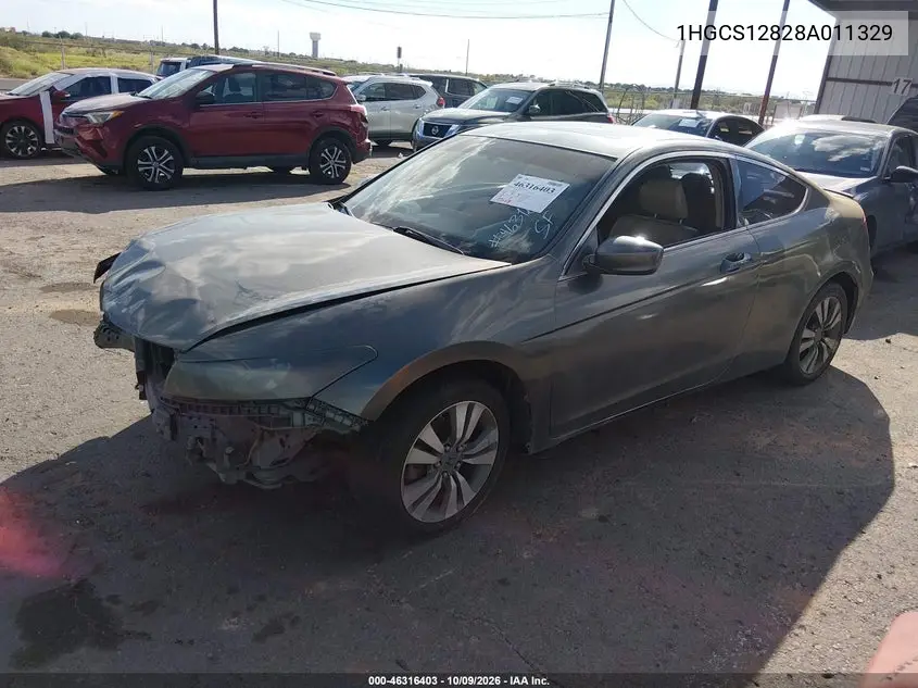 2008 HONDA ACCORD VIN 1HGCS12828A011329 — фото 2