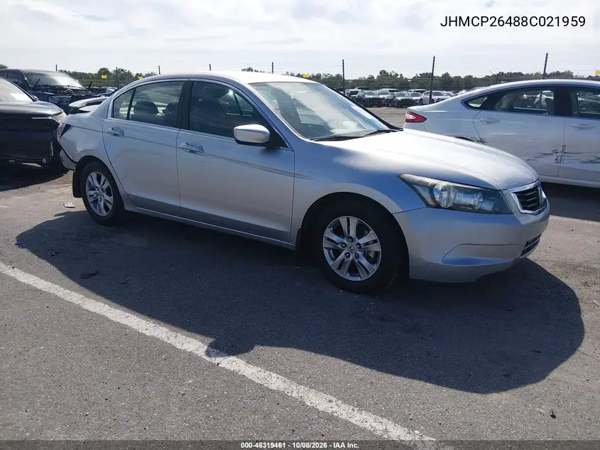 HONDA ACCORD 2008, VIN JHMCP26488C021959