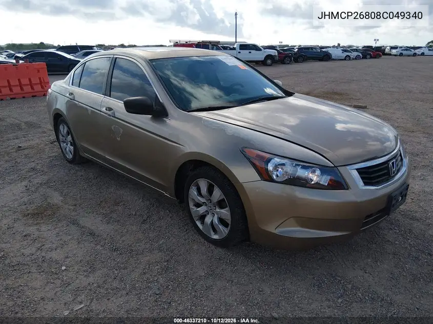 HONDA ACCORD 2008, VIN JHMCP26808C049340