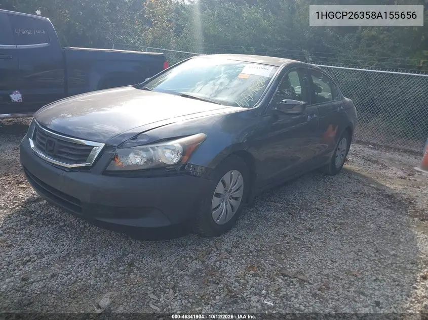 2008 HONDA ACCORD VIN 1HGCP26358A155656 — фото 2