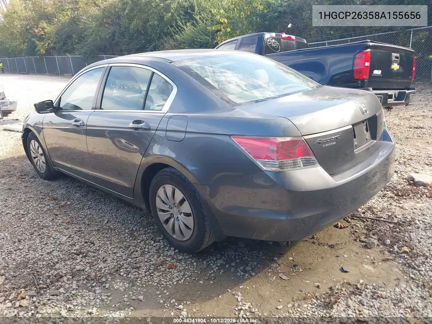 2008 HONDA ACCORD VIN 1HGCP26358A155656 — фото 3