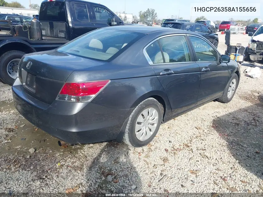 2008 HONDA ACCORD VIN 1HGCP26358A155656 — фото 4