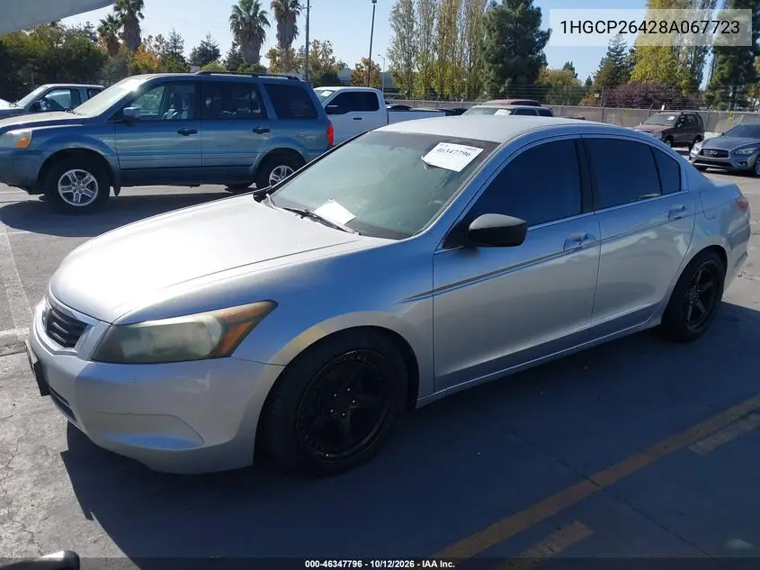 2008 HONDA ACCORD VIN 1HGCP26428A067723 — фото 2