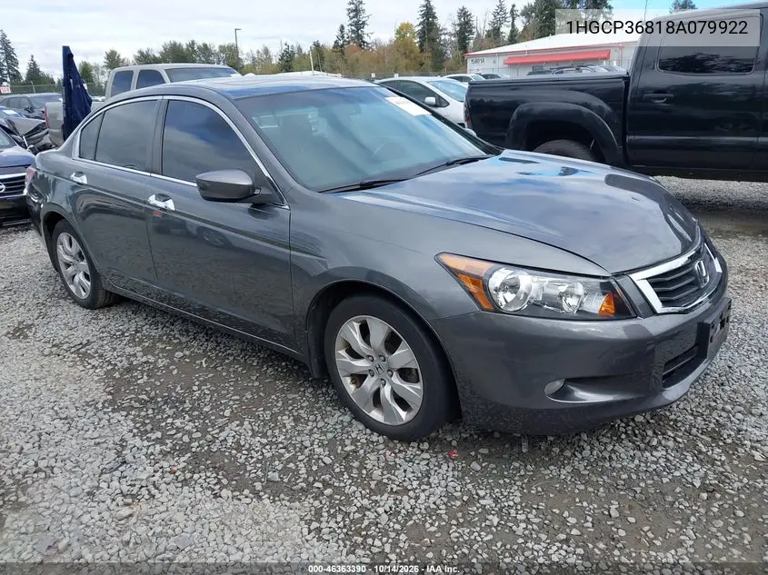 HONDA ACCORD 2008, VIN 1HGCP36818A079922
